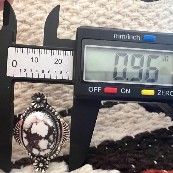 ❤️ Wild Horse Jasper Magnesite Navajo Adjustable Brushed Sterling Ring 11.2Gm - Picture 11 of 16